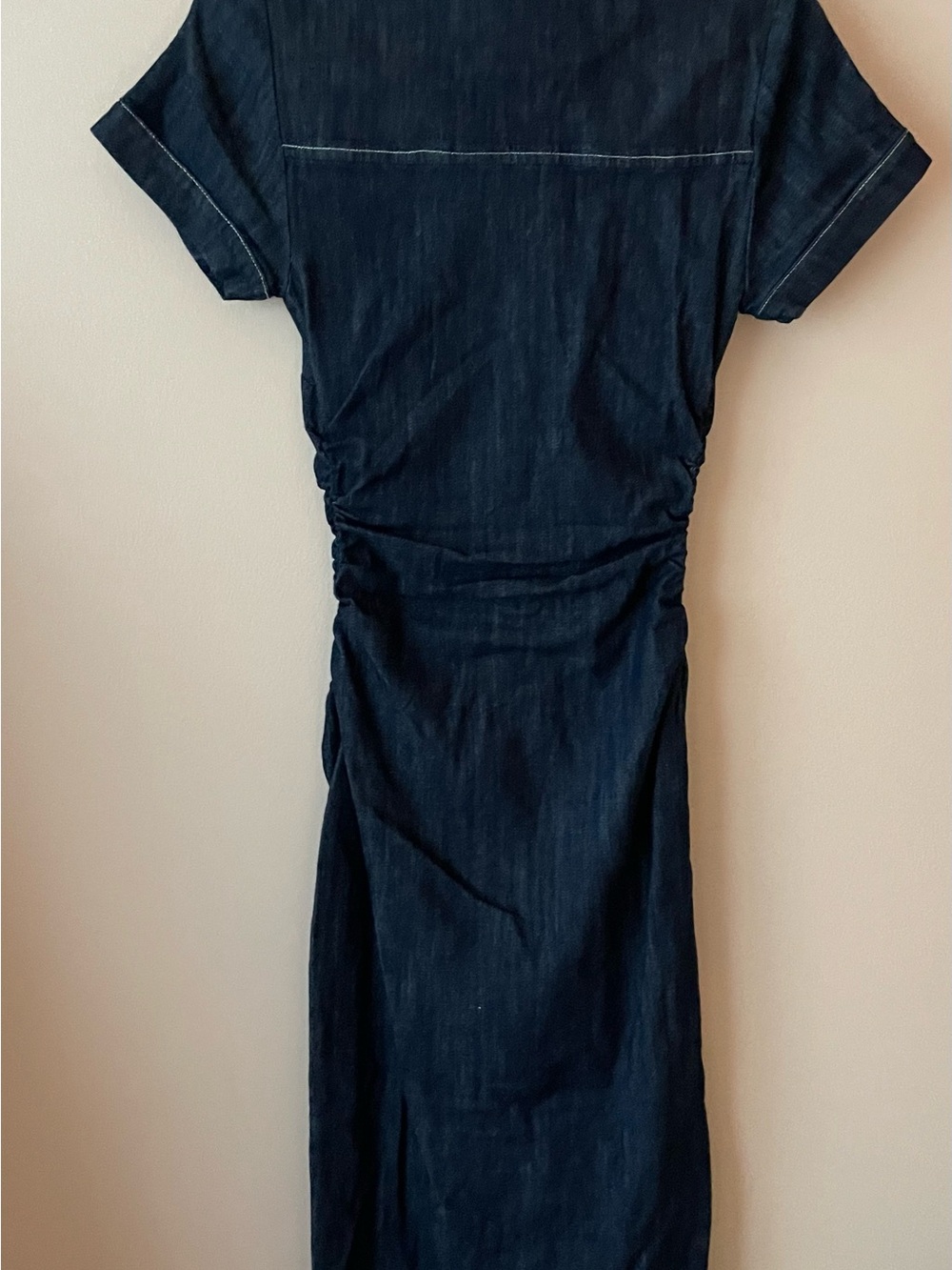 Anthropologie Greer Denim Midi Shirtdress by Pilcro in Midnight Wash Denim - Picture 8 of 9